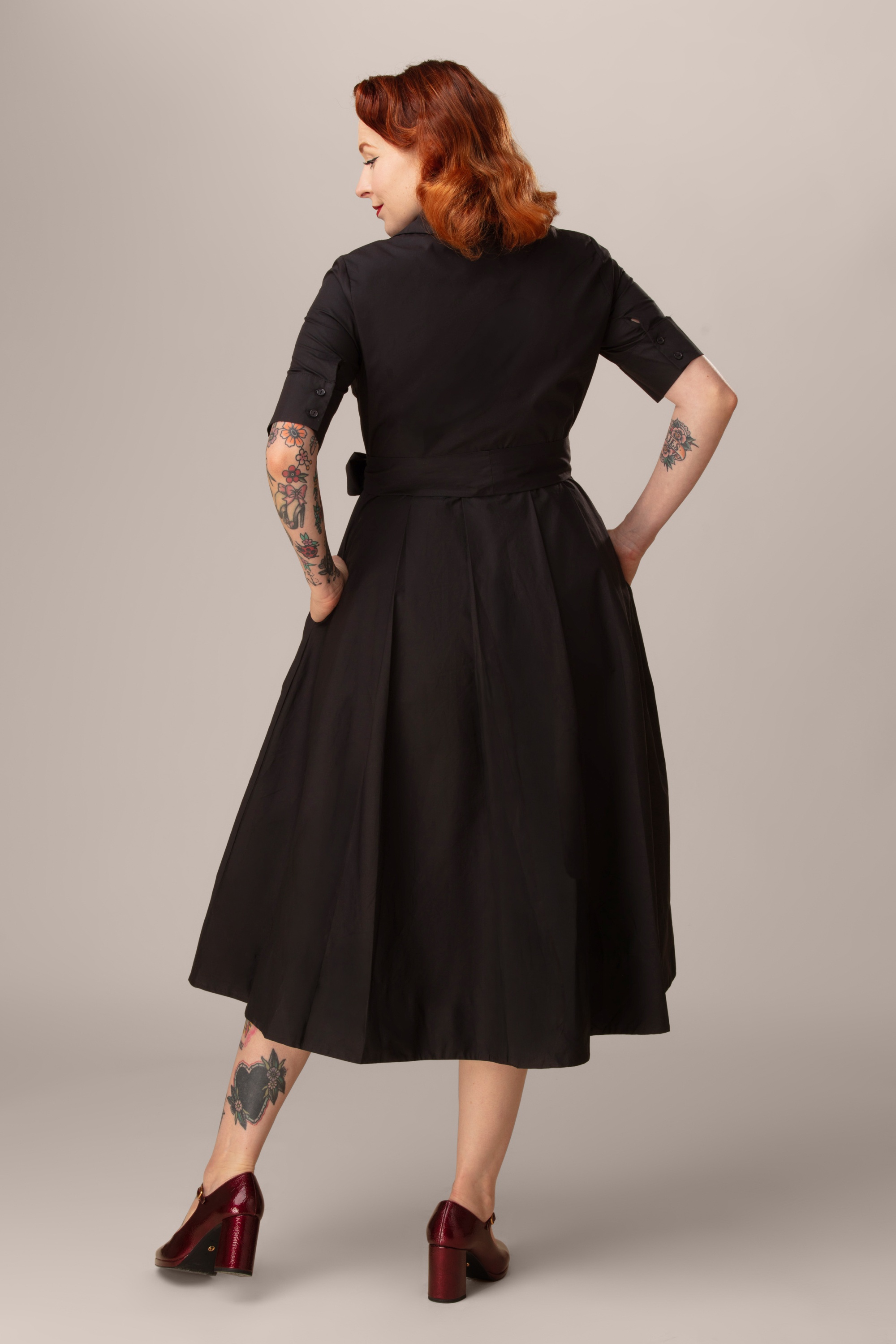 Glamorous - Maye midi jurk in zwart 3