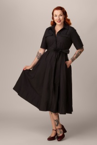 Glamorous - Maye midi jurk in zwart 2