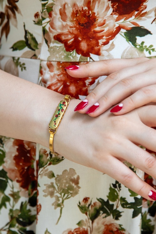 Urban Hippies - Small blossom armband in goud
