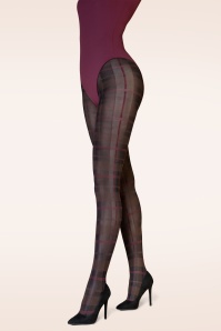 Marcmarcs - Tartan 50 Denier panty in bruin