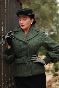 Topvintage Boutique Collection - Exclusivité Topvintage ~ Manteau court Leontine en vert