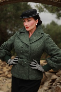 Topvintage Boutique Collection - Exclusivité Topvintage ~ Manteau court Leontine en vert 2