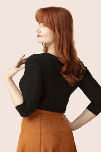 Banned Retro - Marilyn Glitz top in zwart 3