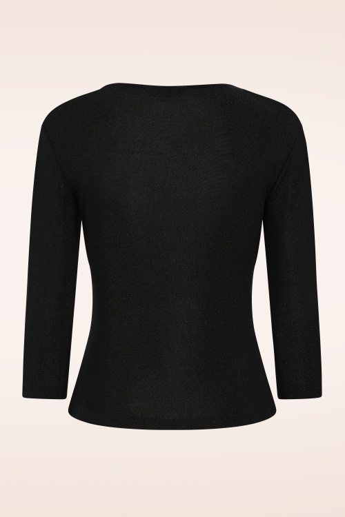 Banned Retro - Marilyn Glitz top in zwart 4