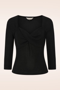 Banned Retro - Marilyn Glitz top in zwart 2