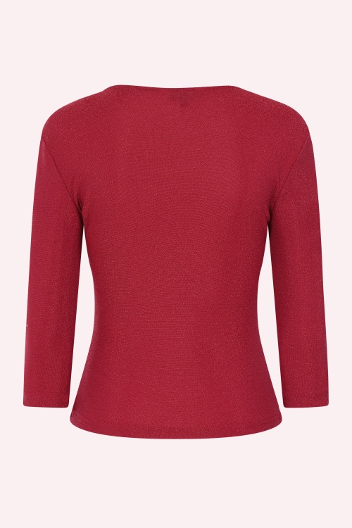 Banned Retro - Marilyn Glitz top in rood 4