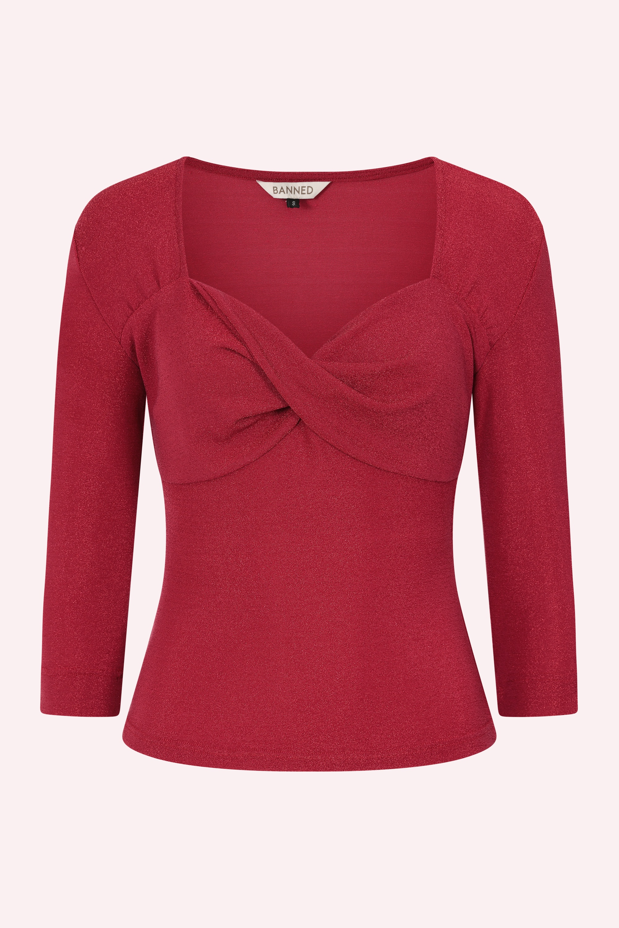 Banned Retro - Marilyn Glitz top in rood 2