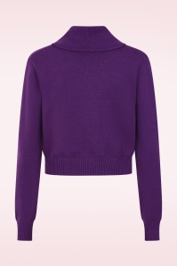 Banned Retro - Violet cardi in paars 4