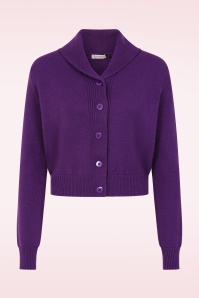 Banned Retro - Violet cardi in paars 2