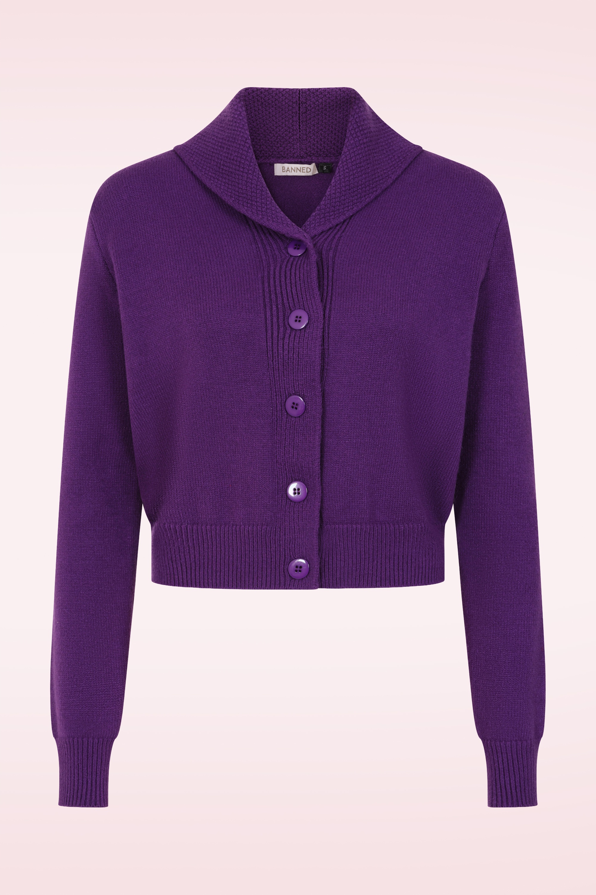 Banned Retro - Violet cardi in paars 2