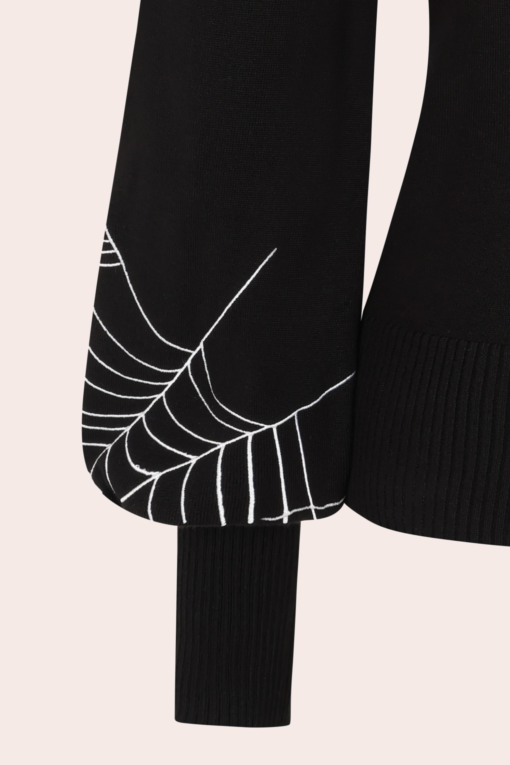 Banned Retro - Carla Spiderweb gebreide top in zwart 5