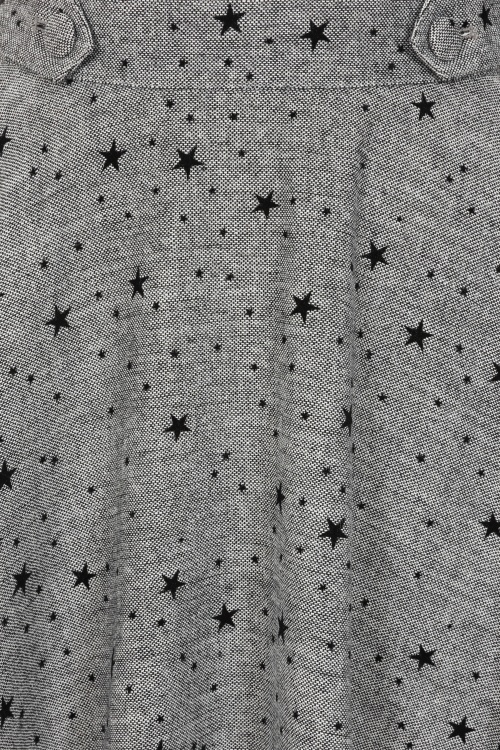 Banned Retro - Didi Star swing rok in grijs 3
