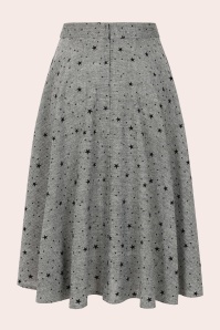 Banned Retro - Didi Star swing rok in grijs 2