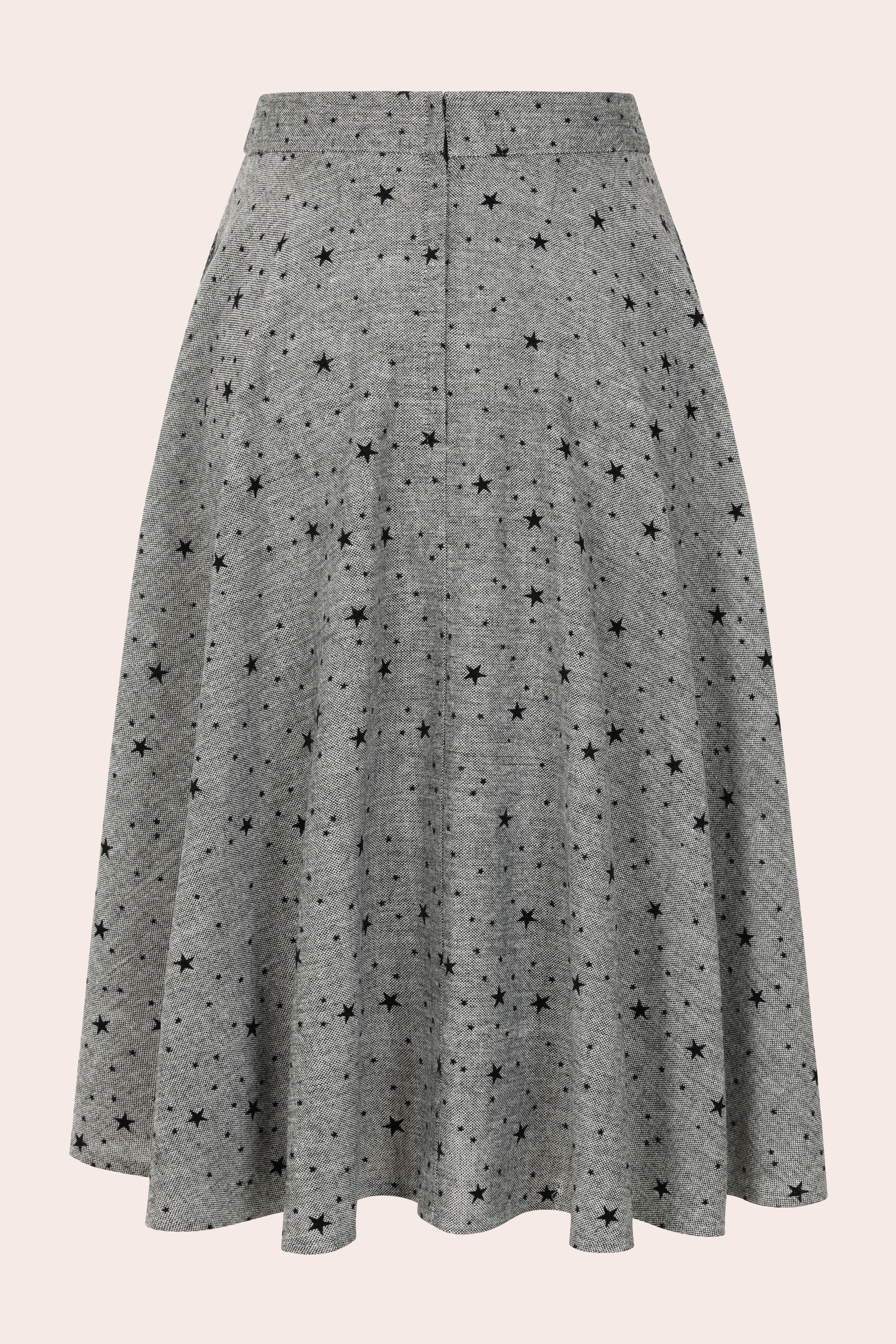 Banned Retro - Didi Star swing rok in grijs 2