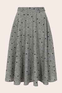 Banned Retro - Didi Star swing rok in grijs