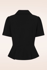 Banned Retro - Prue Moon blouse in zwart 4