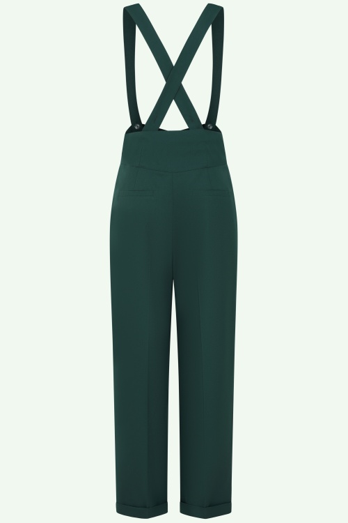 Banned Retro - Her Favourite pantalon in smaragdgroen 4