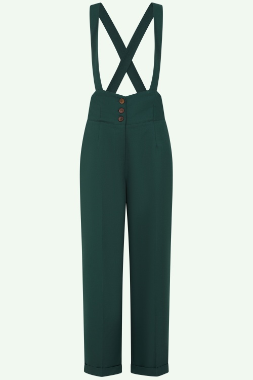 Banned Retro - Her Favourite pantalon in smaragdgroen 2