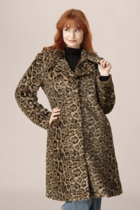 Banned Retro - Vania Faux Fur jas in luipaard