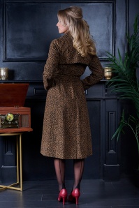 Banned Retro - Taylor trenchcoat in luipaard 3