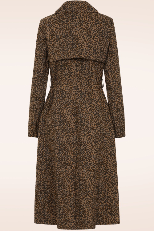 Banned Retro - Taylor trenchcoat in luipaard 4