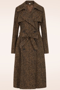 Banned Retro - Taylor trenchcoat in luipaard 2