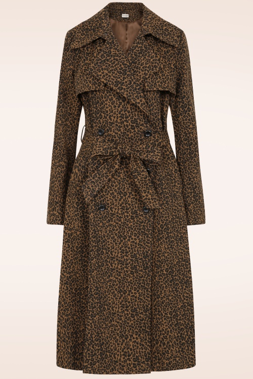 Banned Retro - Taylor trenchcoat in luipaard 2