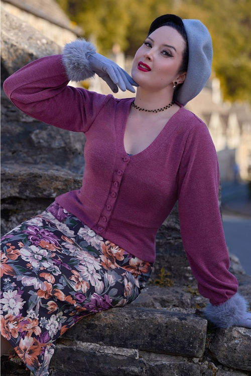 Miss Candyfloss - Lamira Pia Polkadot Knit Cardigan in Pink and Black
