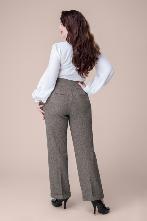 Topvintage Boutique Collection - Topvintage exclusive ~ Adeline pantalon in grijs 5