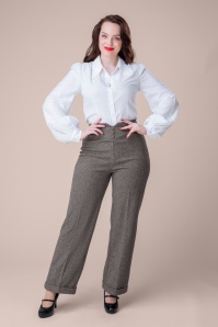 Topvintage Boutique Collection - Topvintage exclusive ~ Adeline pantalon in grijs