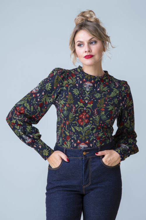 Blutsgeschwister - Whimsical Delight jersey top in Dreamy Mushroom Carpe