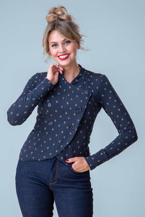 Blutsgeschwister - Parade of Grace Zip jacket in Itsy Bitsy Flower Dream