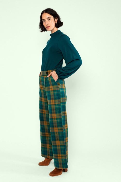 Blutsgeschwister - Pantalon habillé à carreaux en Classy Sassy Check 2