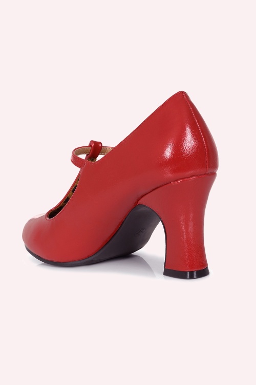 Banned Retro - Escarpins Rosewood Promenade en rouge 4