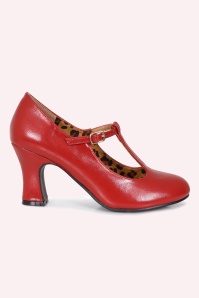 Banned Retro - Escarpins Rosewood Promenade en rouge