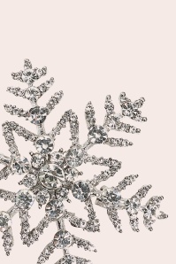 Banned Retro - Broche Crystal Snowflake en argenté 2