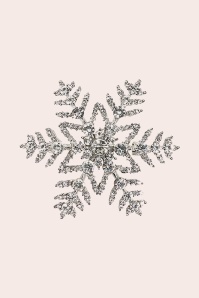 Banned Retro - Broche Crystal Snowflake en argenté