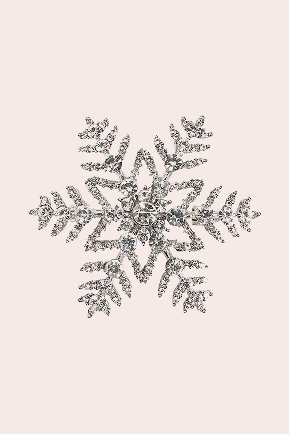 Banned Retro - Broche Crystal Snowflake en argenté