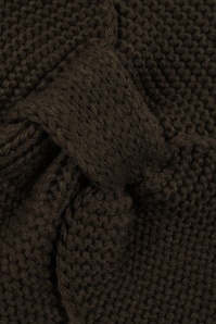 Banned Retro - Echarpe tricotée Fru Fru en marron 2