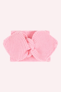 Banned Retro - Echarpe tricotée Fru Fru en rose 2