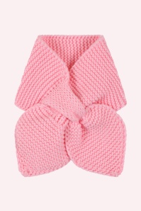 Banned Retro - Echarpe tricotée Fru Fru en rose