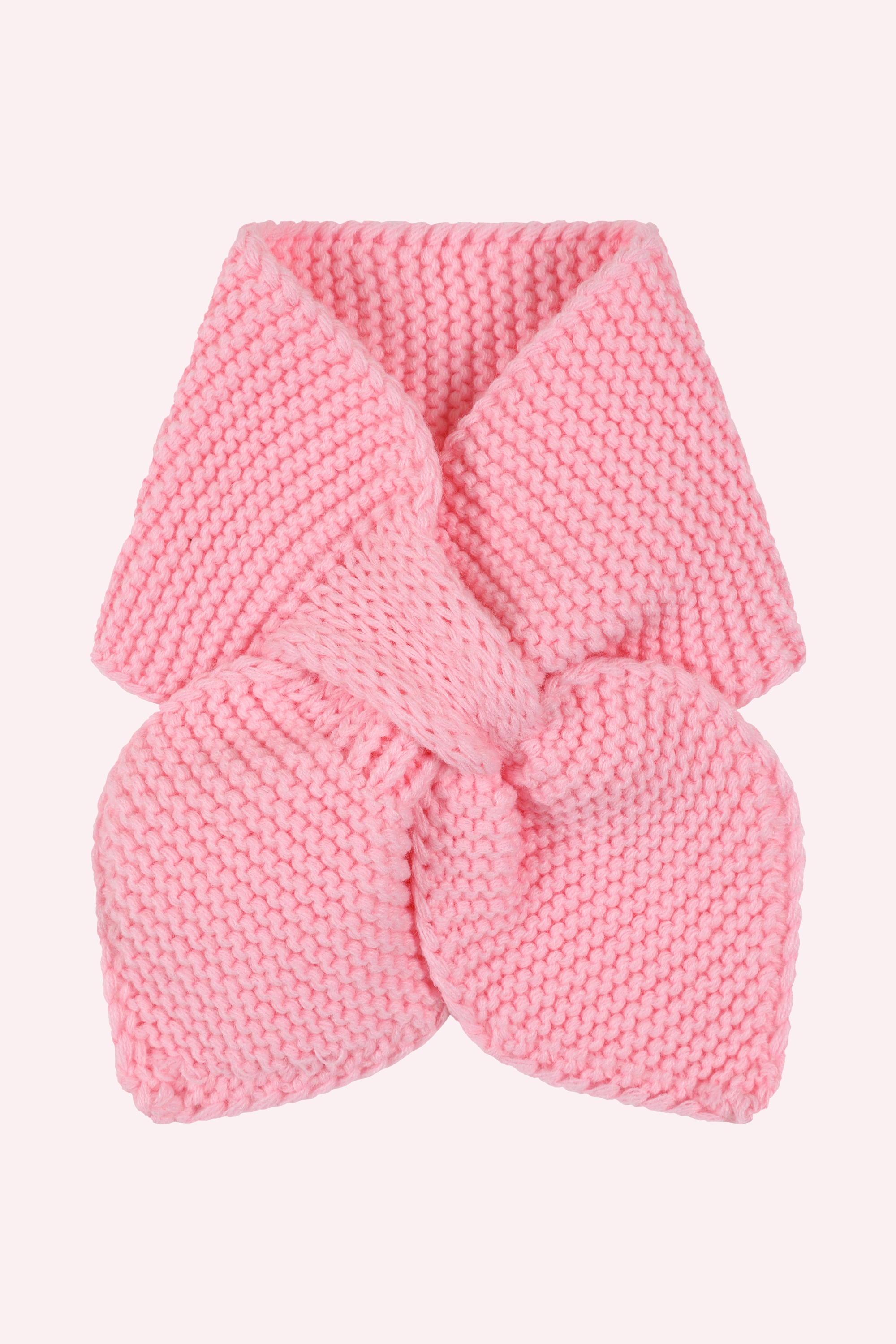 Banned Retro - Echarpe tricotée Fru Fru en rose