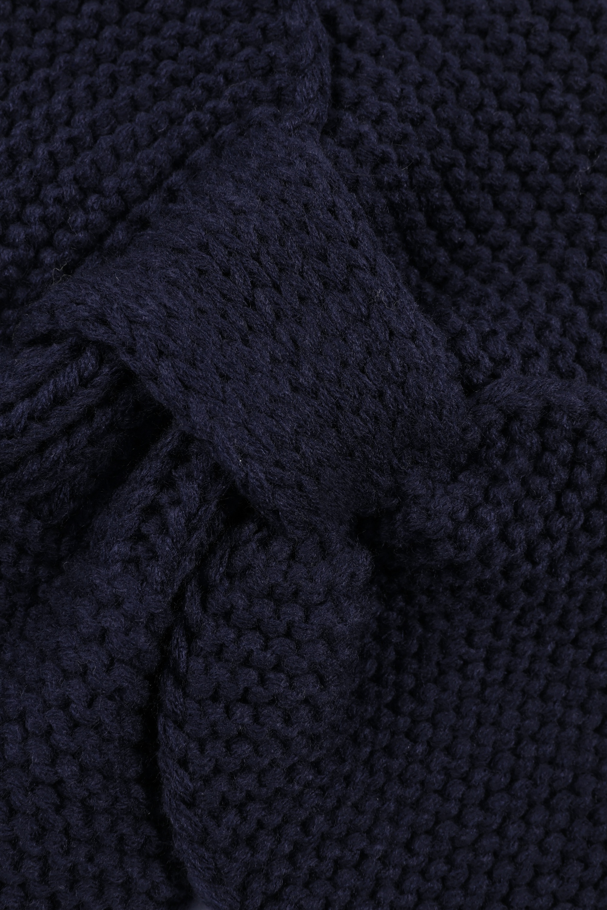 Banned Retro - Echarpe tricotée Fru Fru en bleu nuit 2