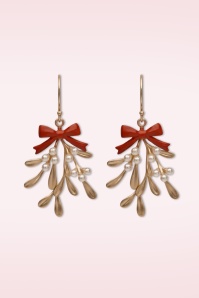 Lovely - Mistletoe Earrings in Gold