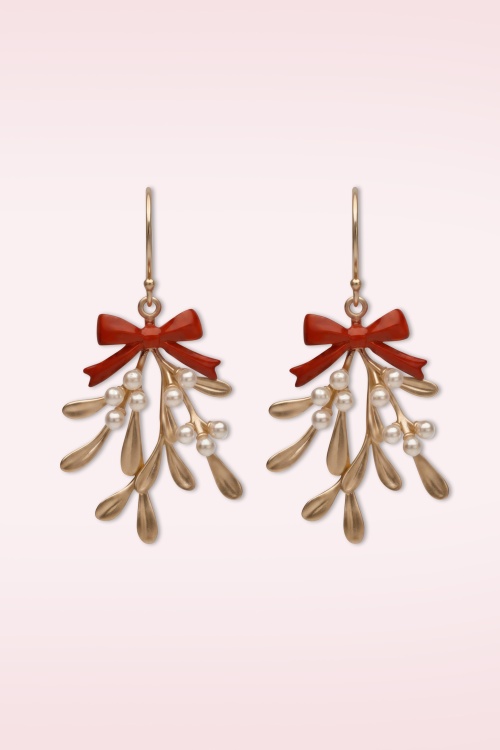Lovely - Mistletoe Earrings in Gold