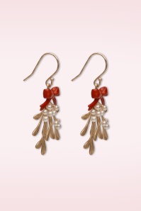 Lovely - Mistletoe Earrings in Gold 2