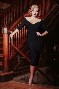 Glamour Bunny - Exklusiv bei Topvintage ~ The Marilyn Bleistiftkleid in Schwarz 2