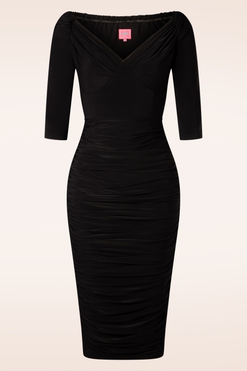 Glamour Bunny - Exklusiv bei Topvintage ~ The Marilyn Bleistiftkleid in Schwarz 9