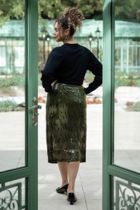 Wild Pony - Jupe midi à sequins Millie en vert 2