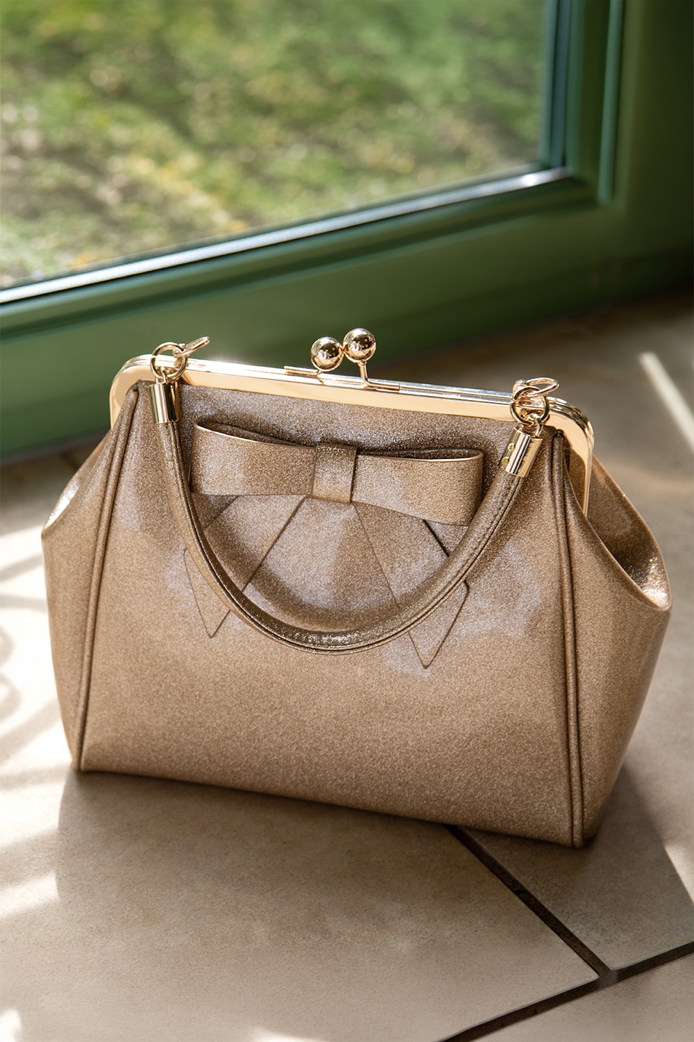 Banned Retro - American Vintage Sparkle tas in goud